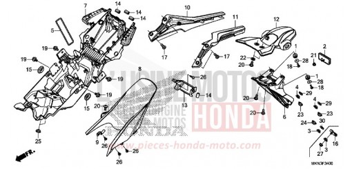 GARDE-BOUE ARRIERE CB650RAK de 2019